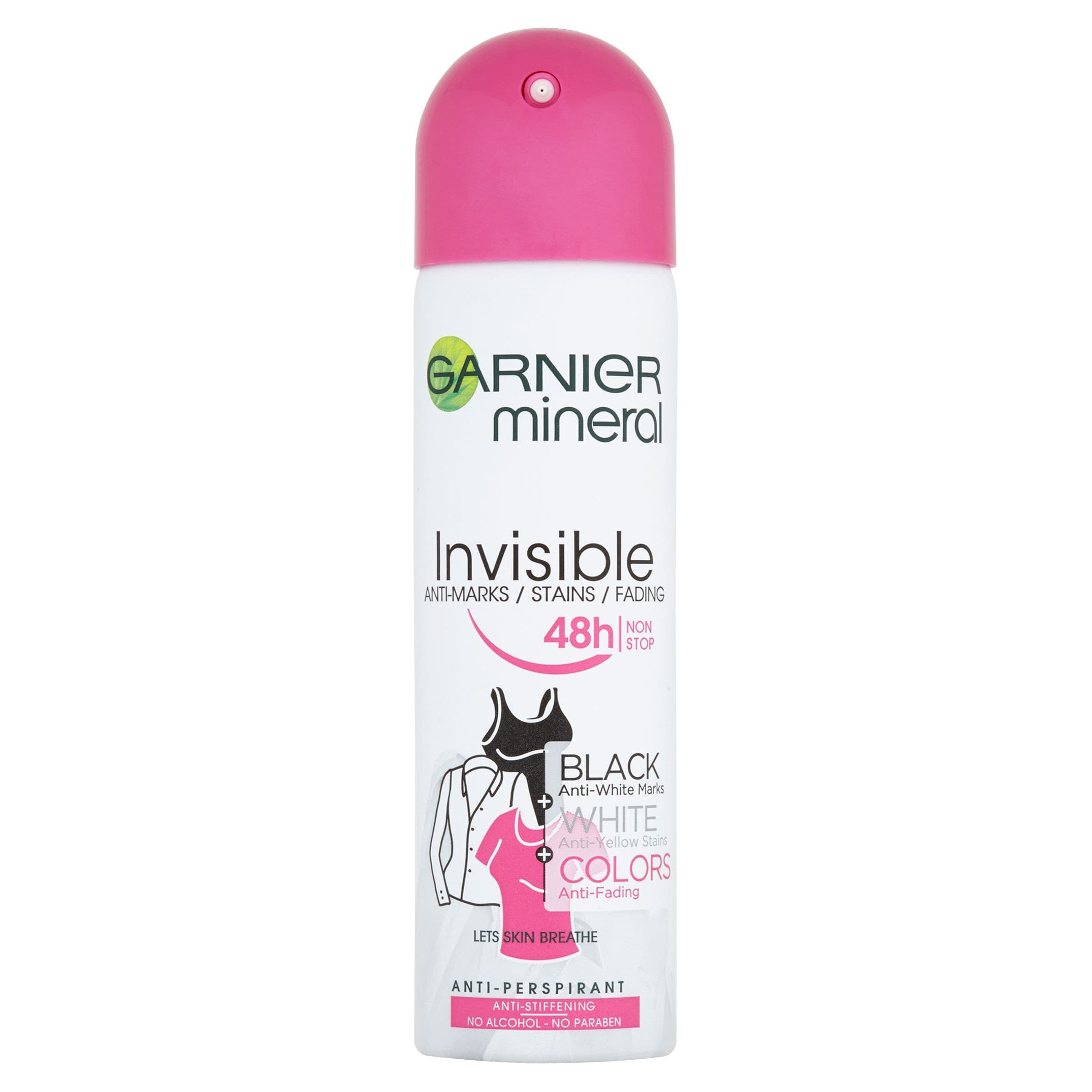 Garnier Mineral Invisible Black White Colors Spray minerální deodorant 150 ml