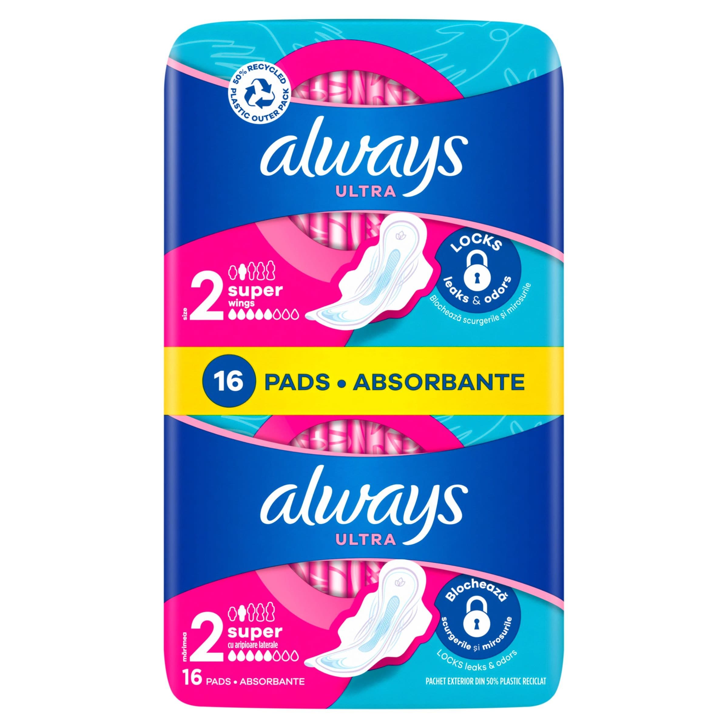 Always Ultra Den Hygienické vložky Long velikost 2 křidélka 16 ks