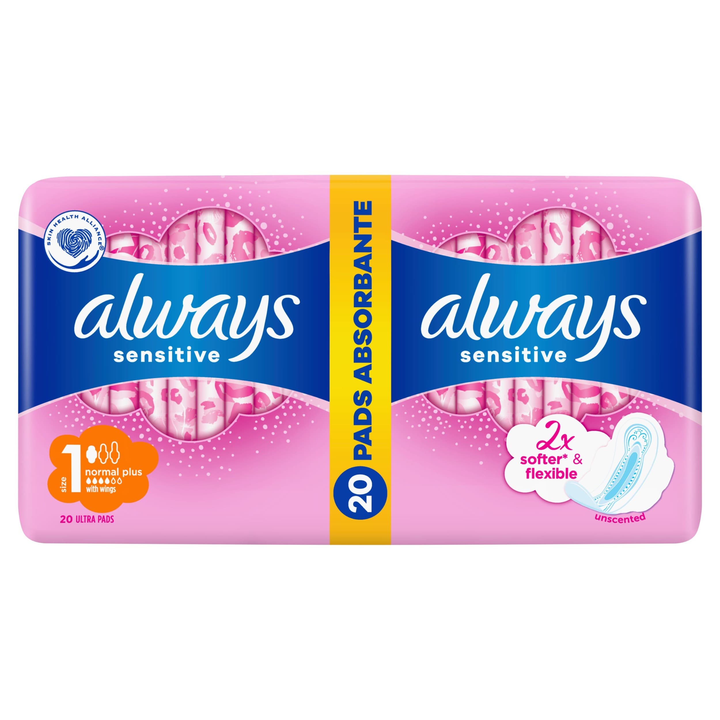 Always Ultra Sensitive Normal plus vložky s křidélky velikost 1 20 ks