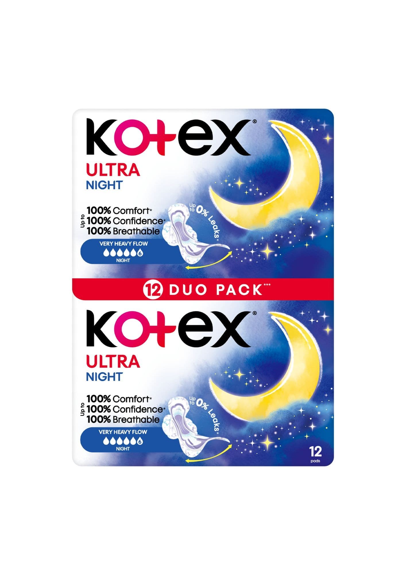 KOTEX VLOŽKY ULTRA NIGHT DUO 12KS
