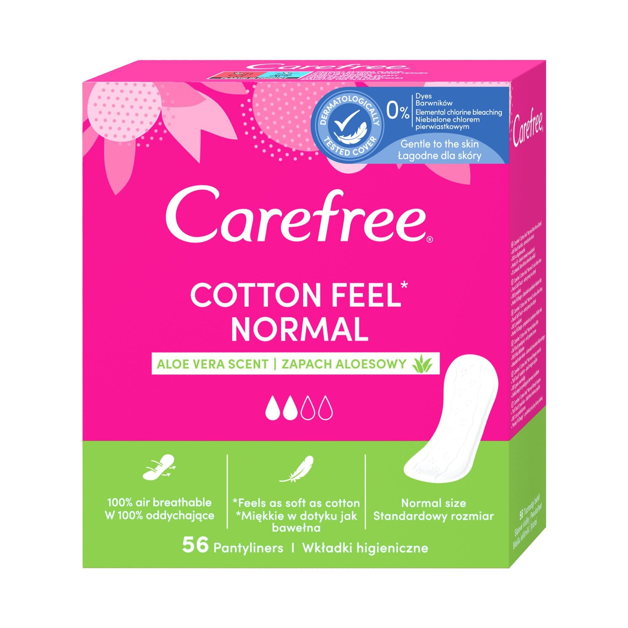 Slipové vložky Carefree® Cotton Feel* Normal Aloe vera