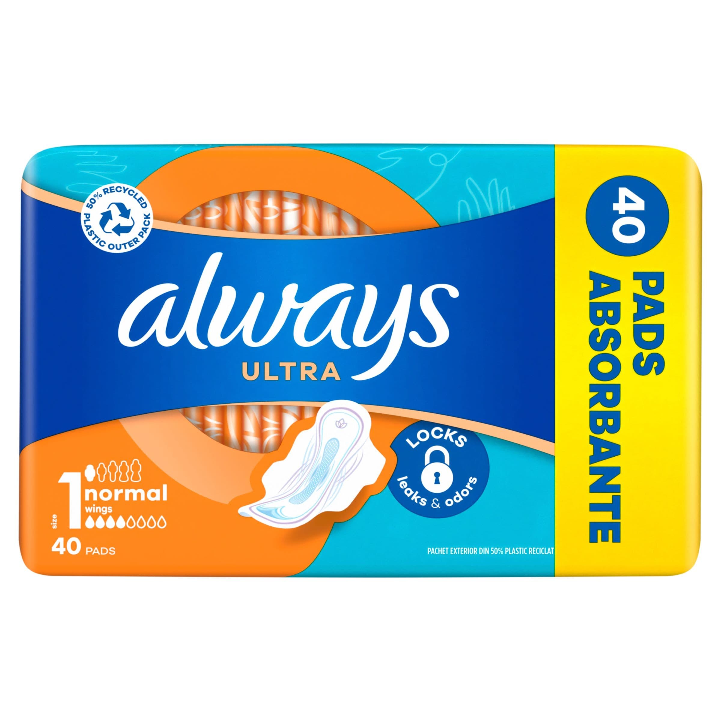 Always Ultra Den Hygienické vložky normal velikost 1 křidélka 40 ks