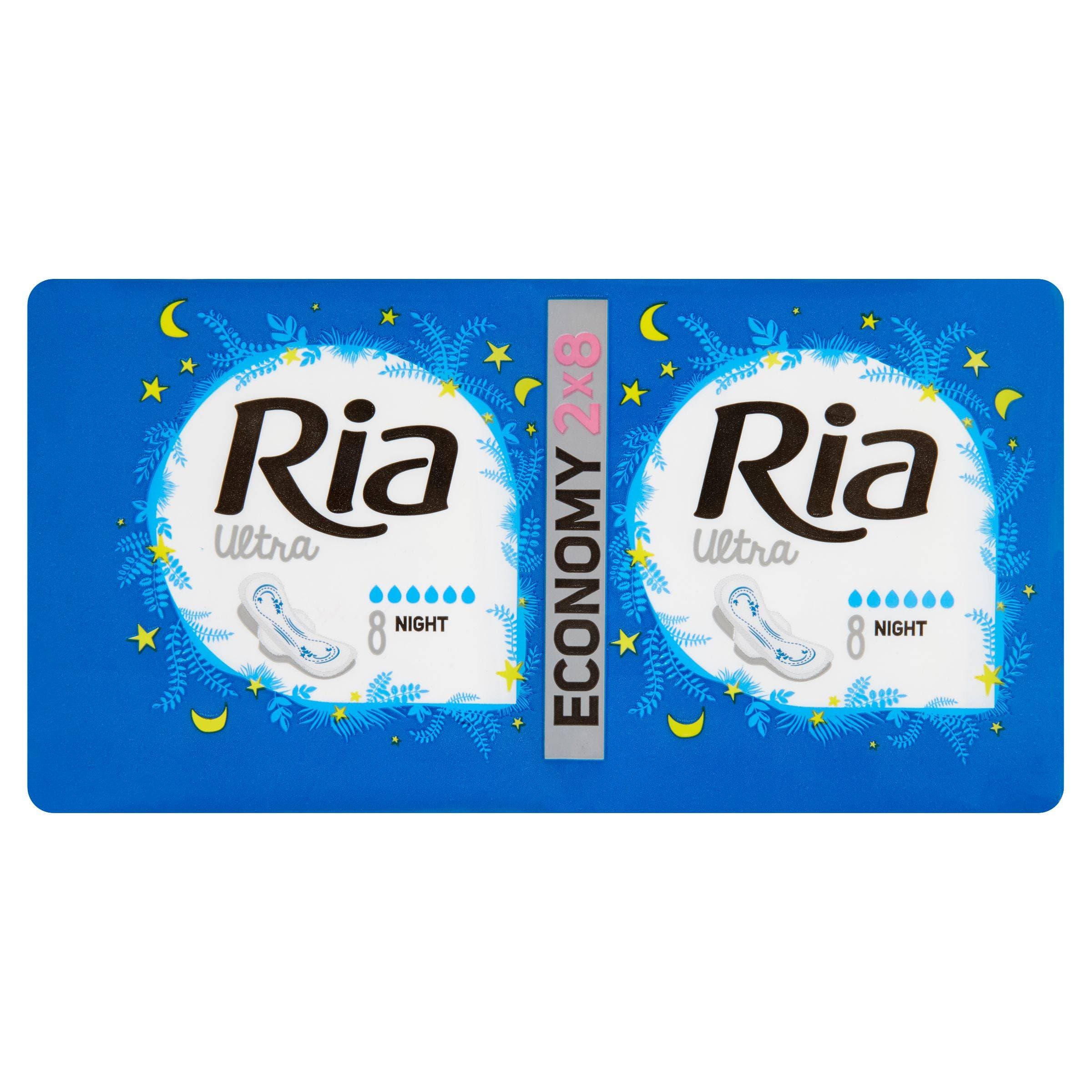 Ria Ultra Silk Night vložky 2x8 ks