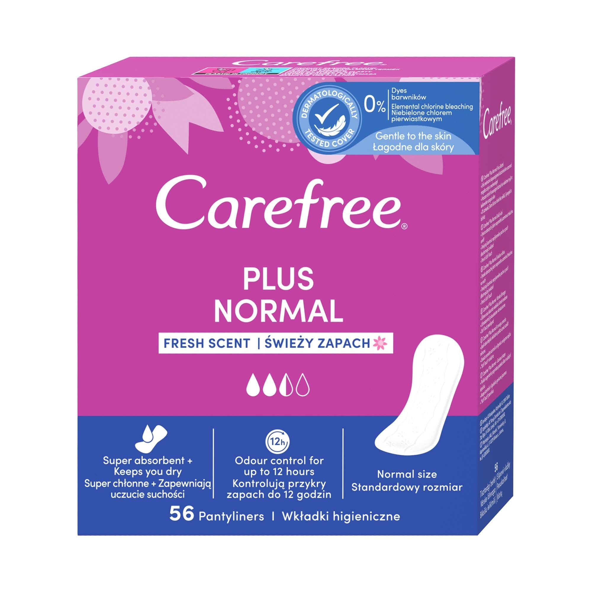 Slipové vložky Carefree® Plus Normal se svěží vůní