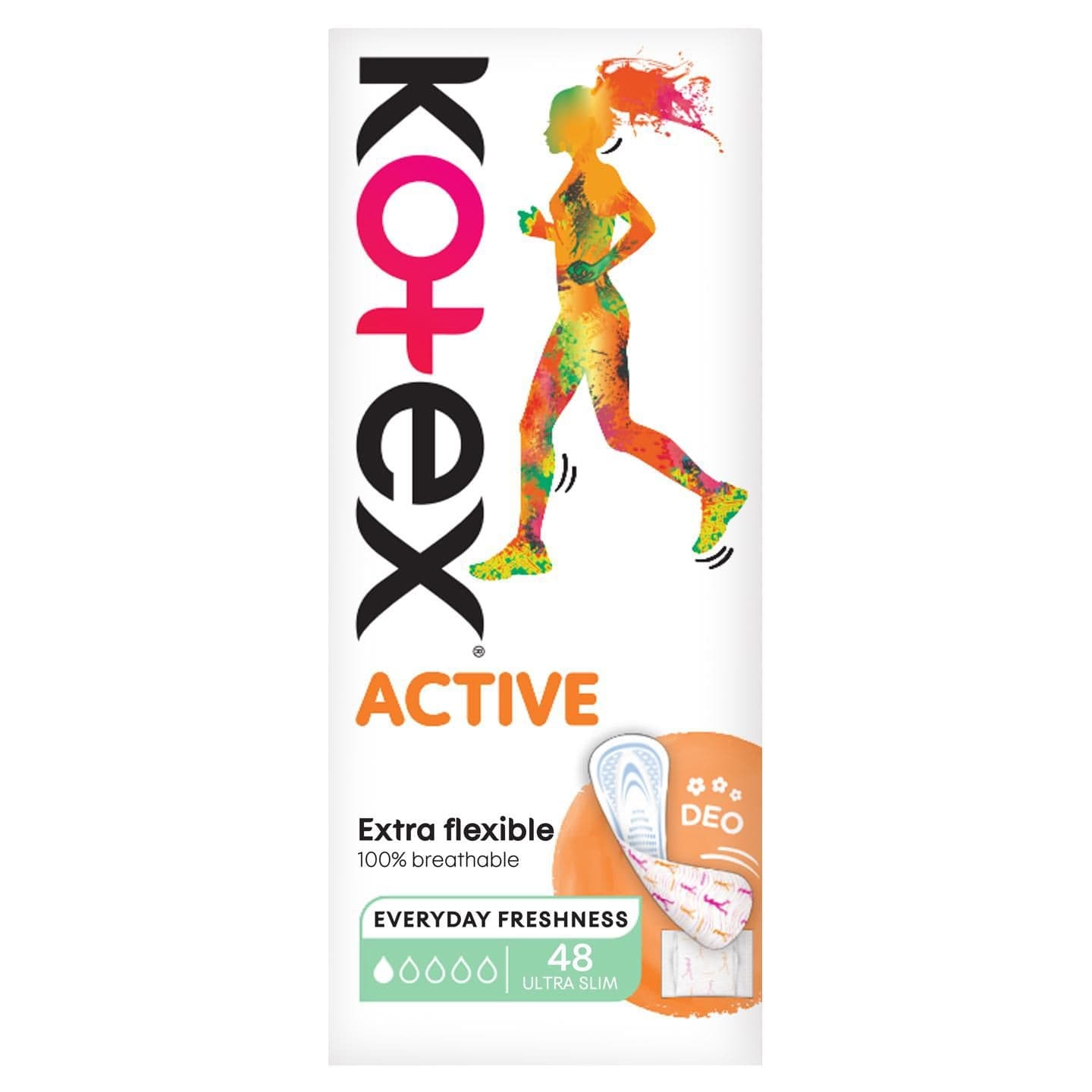 Kotex® Liners Active DEO 48ks
