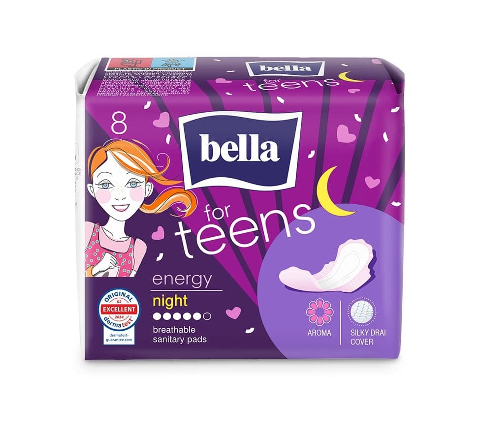 Bella for Teens Energy Night menstruační vložky noční 8 ks