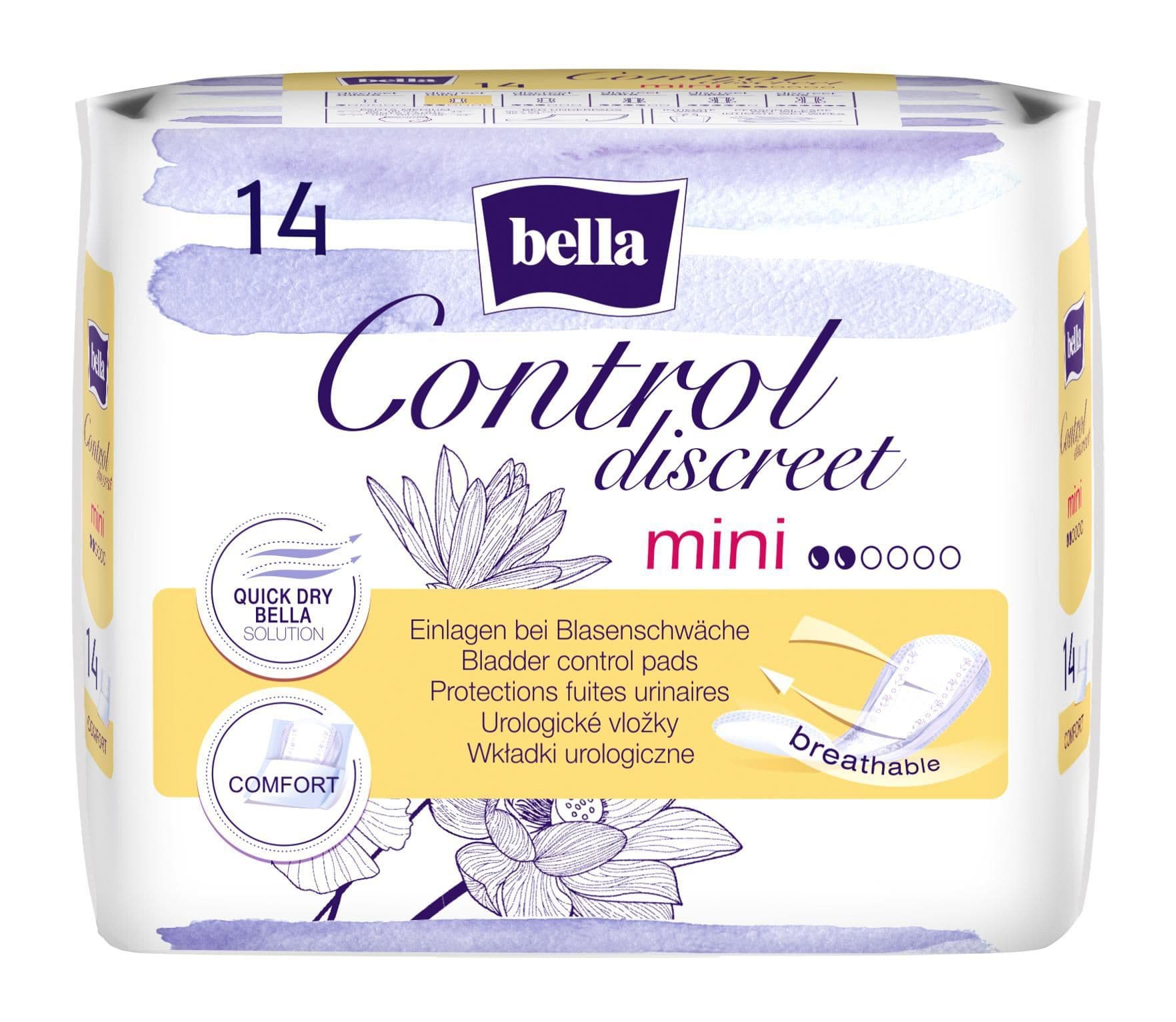 Bella Control Discreet Mini urologické vložky 14 ks