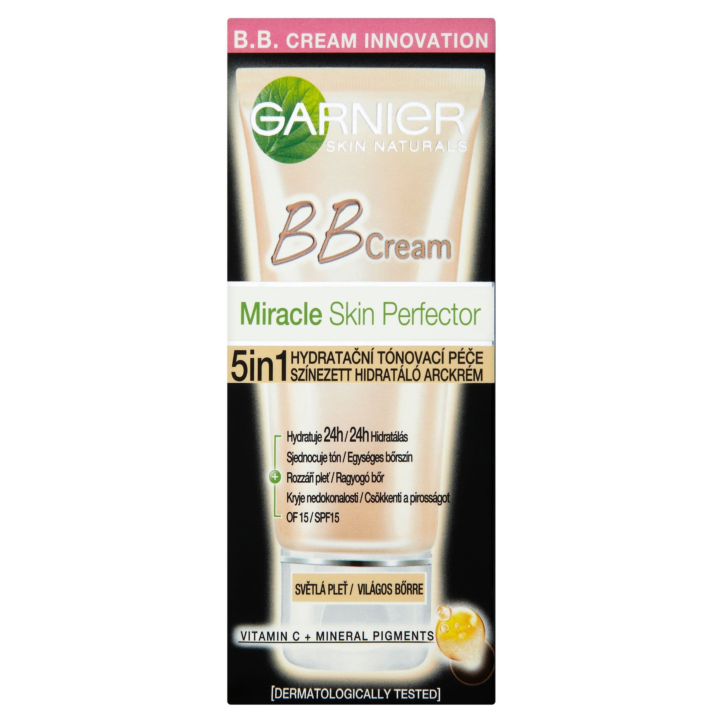 Garnier Skin Naturals BB Cream 5v1 hydratační tónovací péče světlý odstín 50 ml