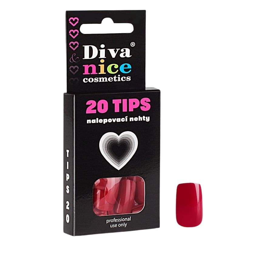 Nalepovací umělé nehty TIPS 20 - fialový mramor č. 24