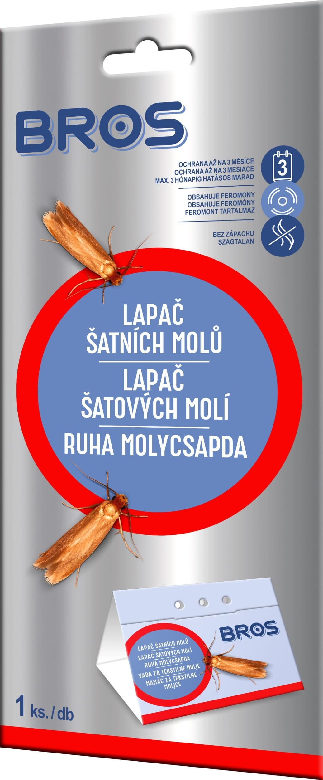 Lapač Bros na šatní moly 1ks