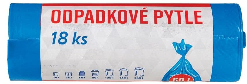 Váš Výběr Sáčky do odpadkových košů modré 60l x 18ks