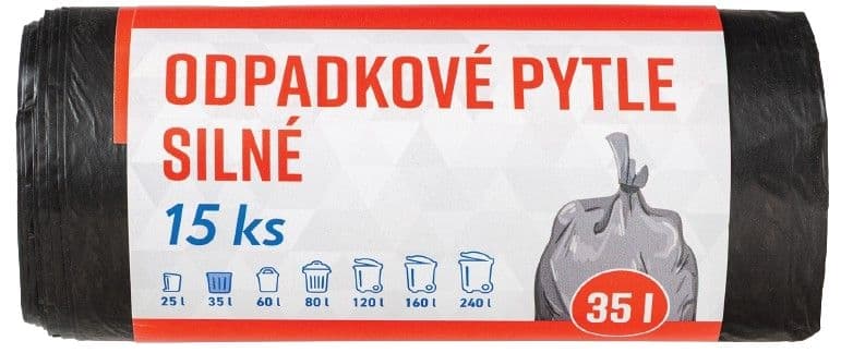 Váš Výběr Sáčky do odpadkových košů silné černé 35l x 15ks