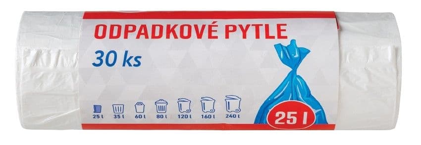 Váš Výběr Sáčky do odpadkových košů s uchy bílé 25l x 30ks