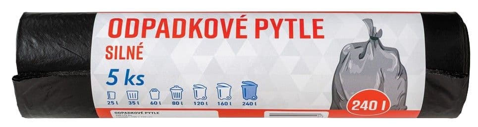 Váš Výběr Pytle na odpad silné černé 240l x 5ks