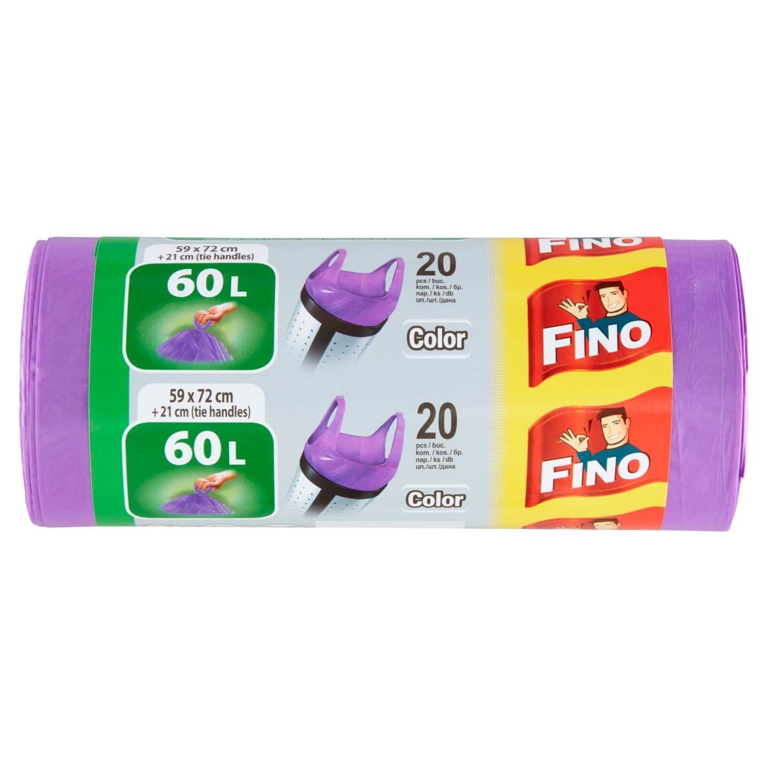 Fino Color odpadkové pytle 60l x 20ks