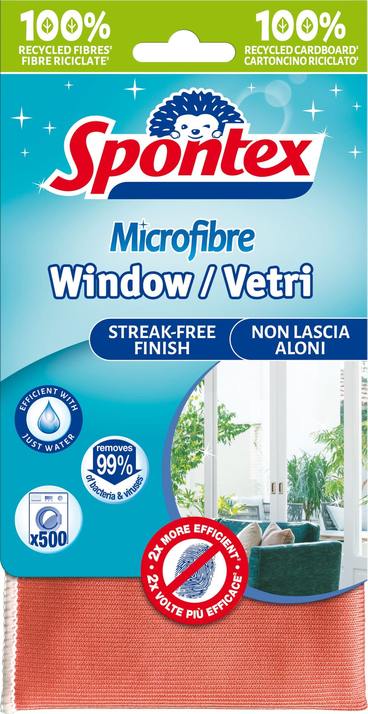Spontex Window/Vetri utěrka z mikrovlákna na okna 1ks