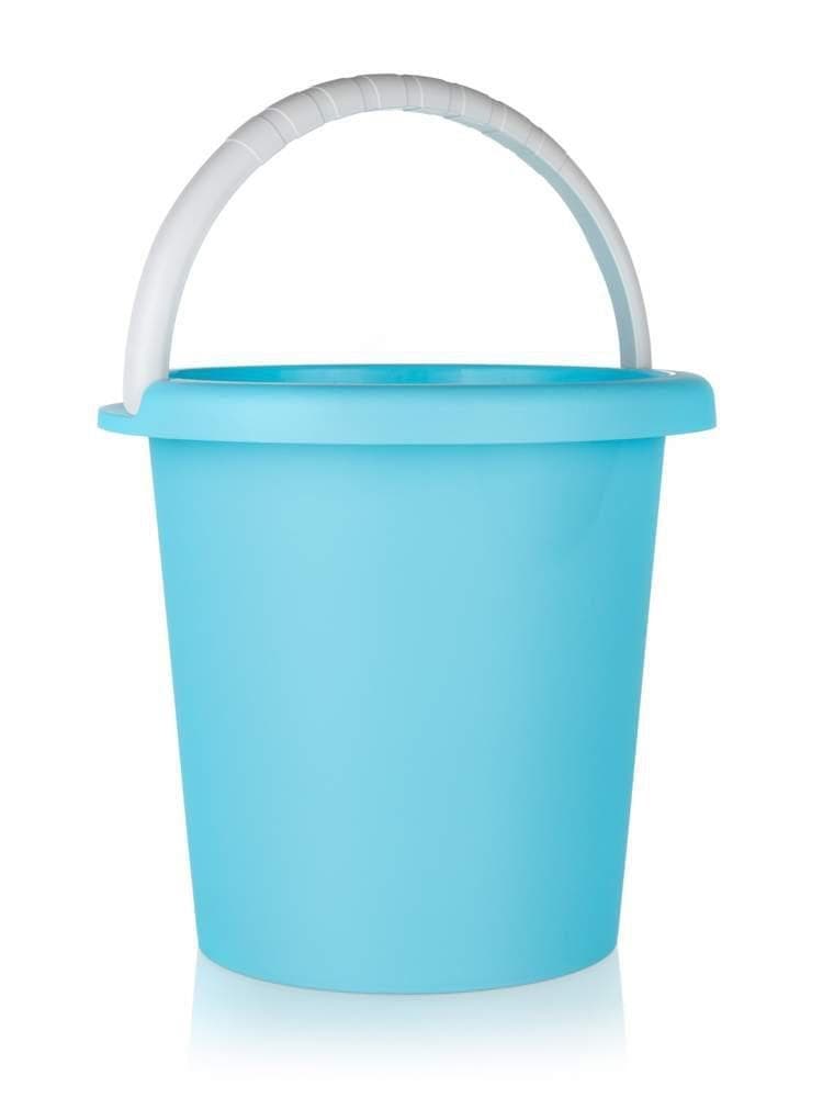 Kbelík plastový 10l, tyrkysový šedé ucho