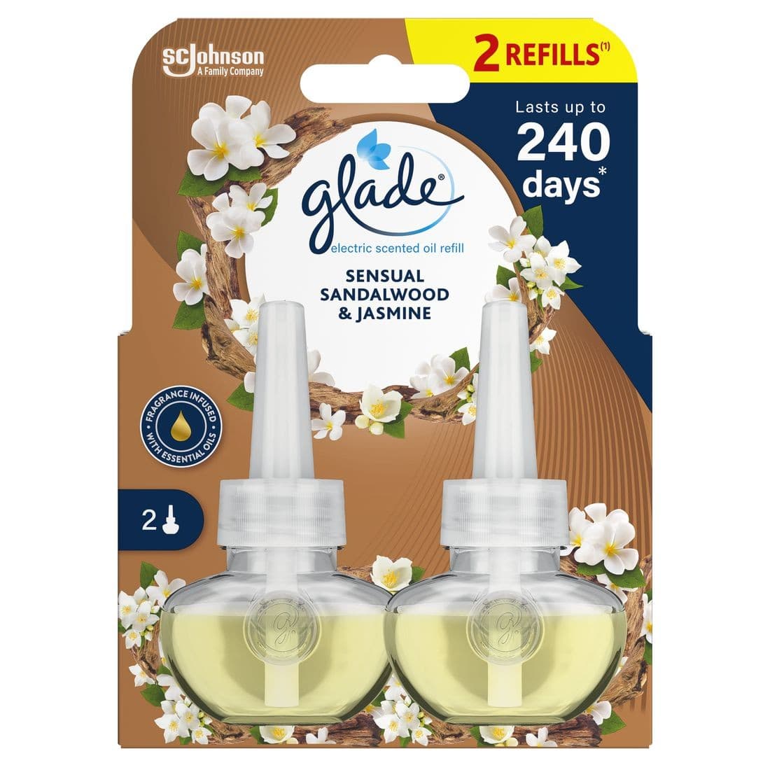 Glade náplň do elektrického odpařovače DUO Santal 2x20ml
