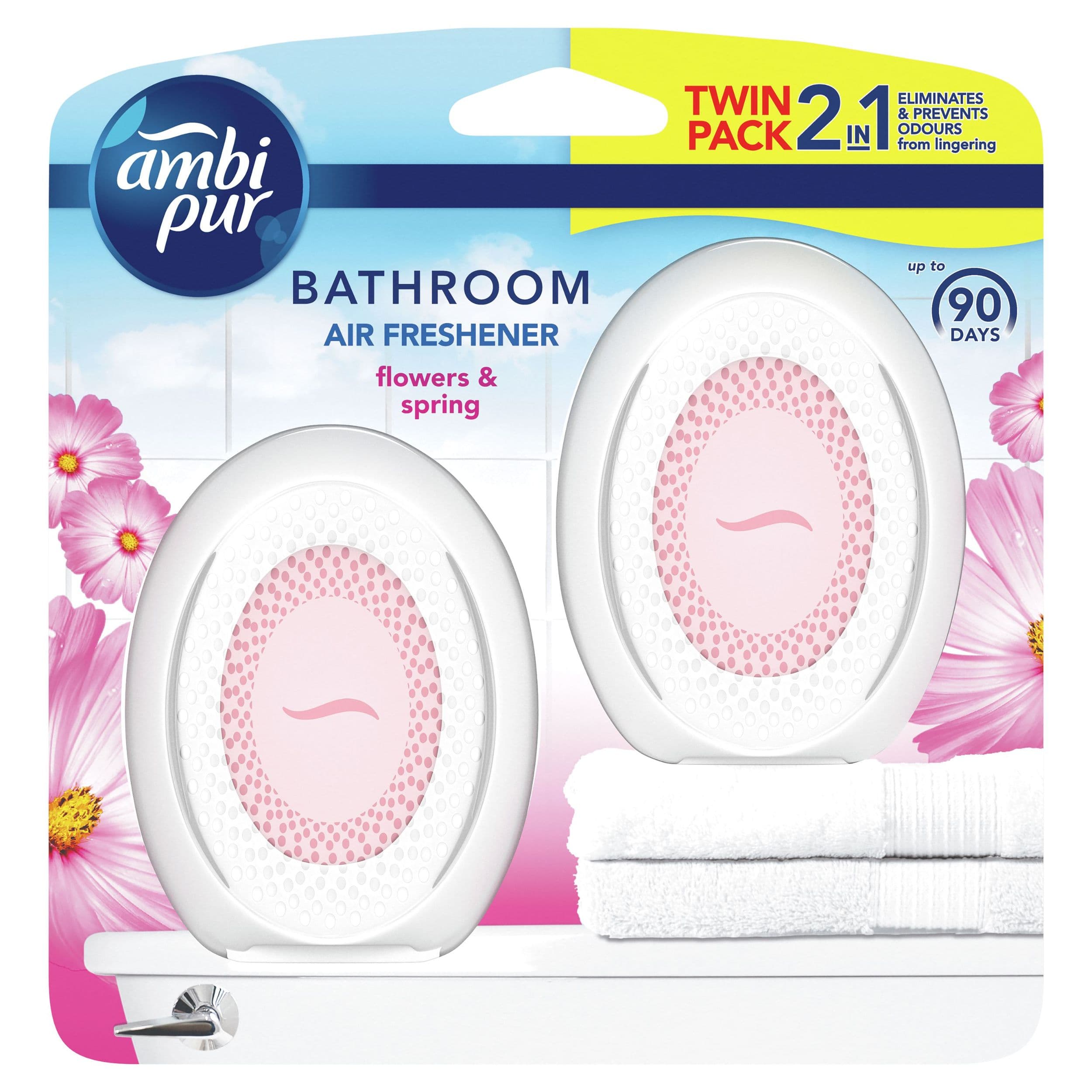 Ambi Pur Bathroom Flowers and Spring osvěžovač vzduchu 2 ks