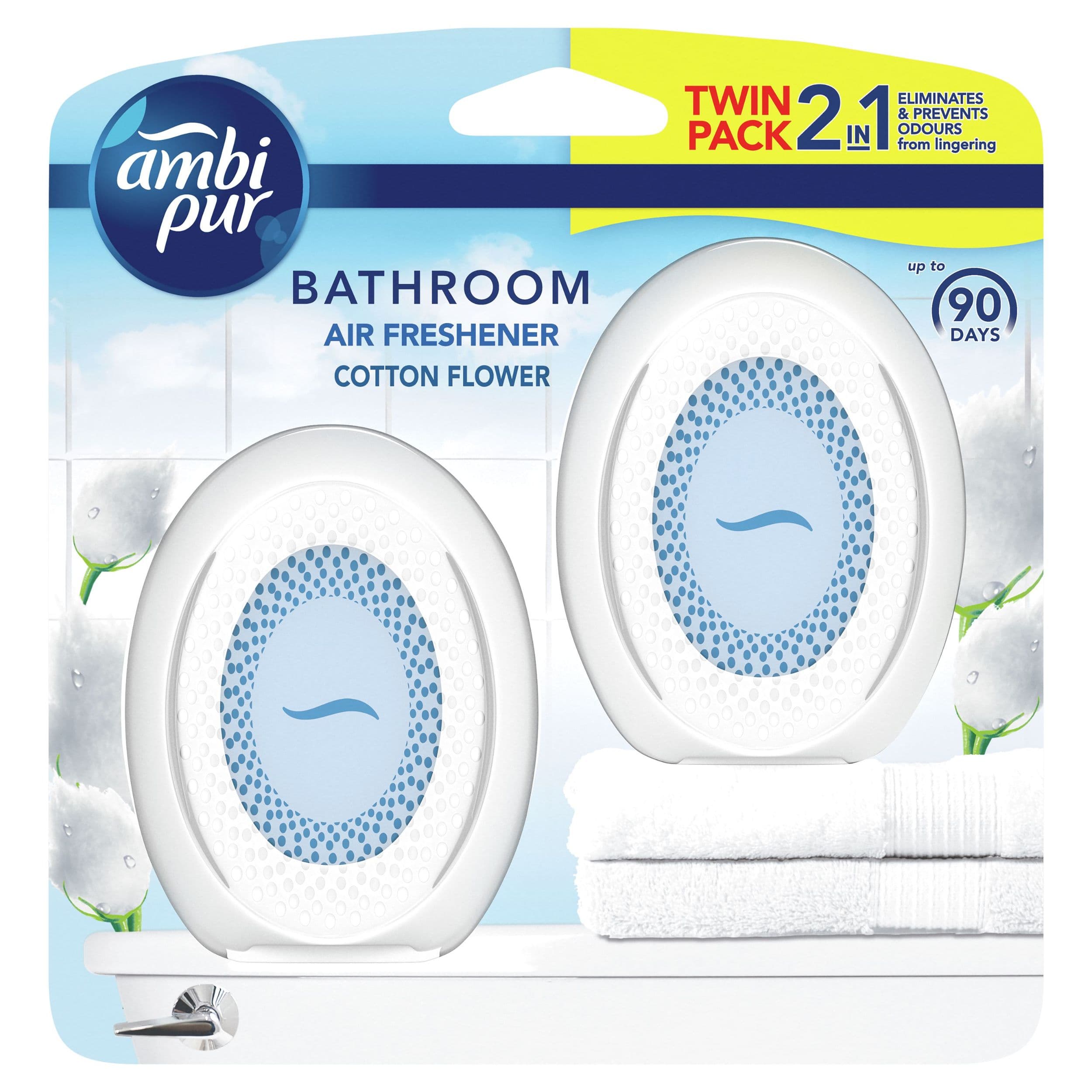 Ambi Pur Bathroom Cotton Fresh osvěžovač vzduchu 2 ks