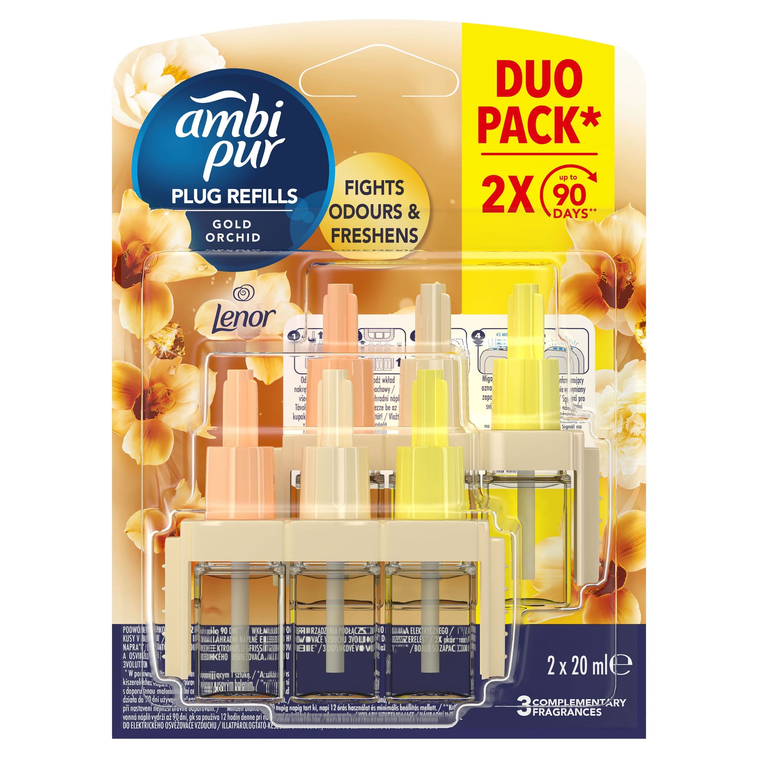 Ambi Pur 3Vol Náplň do Elektrického Osvěžovače Gold Orchid 2x20 ml