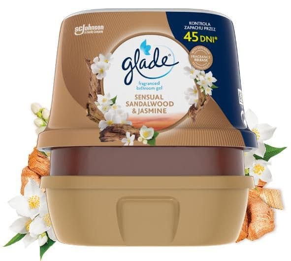 Glade Sensual Sandalwood & Jasmine vonný gel do koupelny 180g