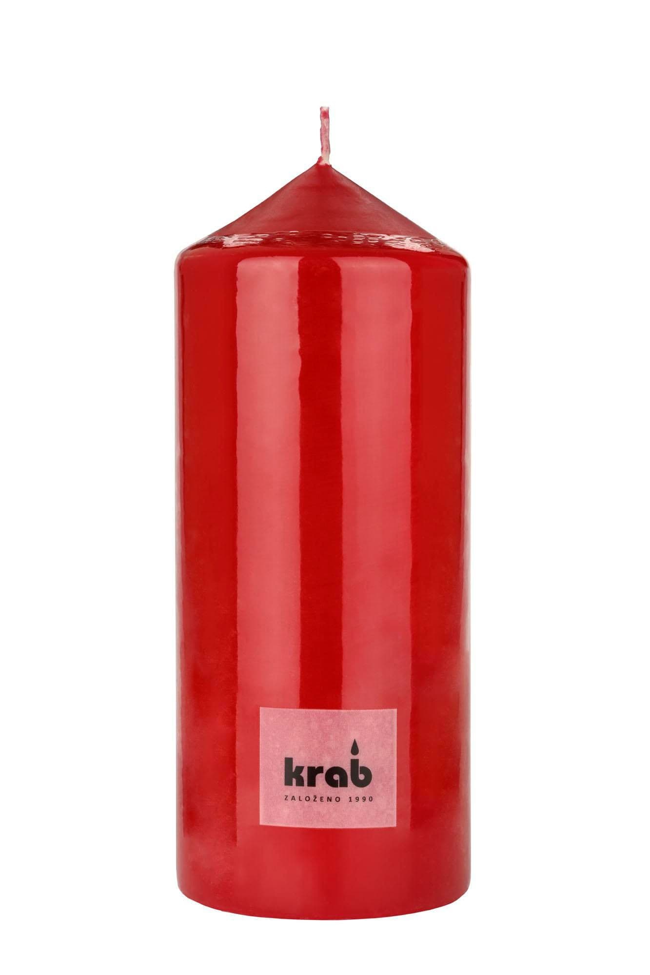 Svíčka válec 80x200mm bordó