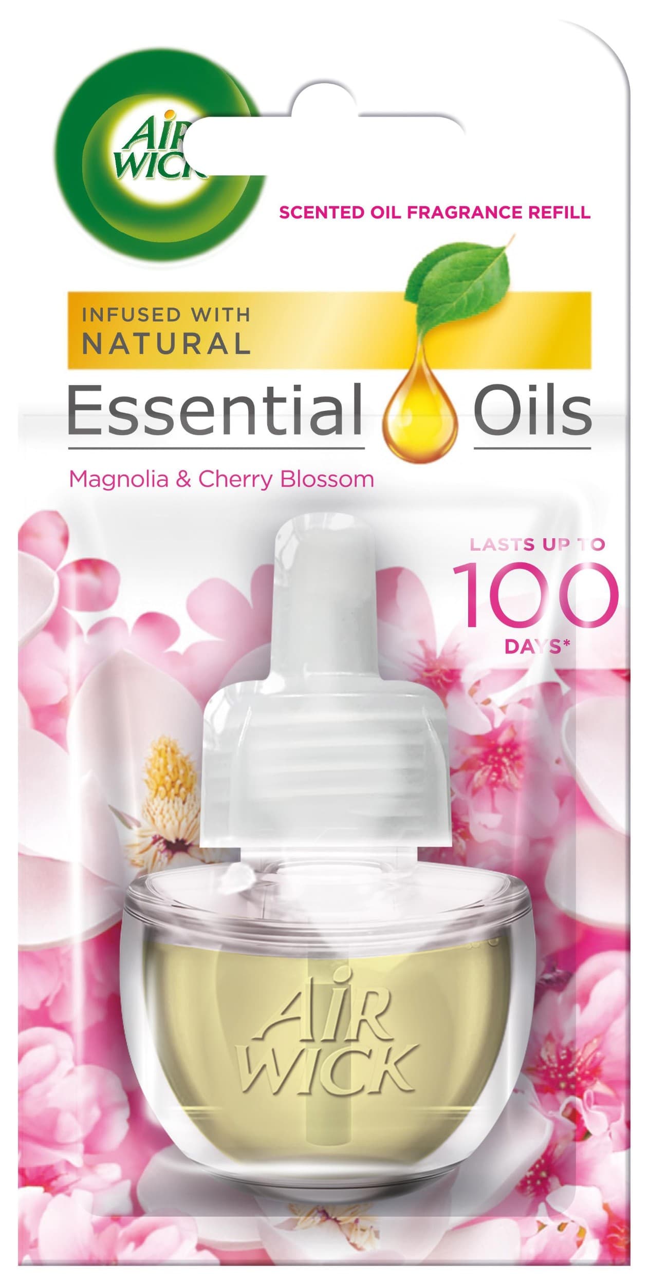 Air Wick Essential Oils Tekutá náplň do elektrického přístroje jemný satén a měsíční lilie 19 ml