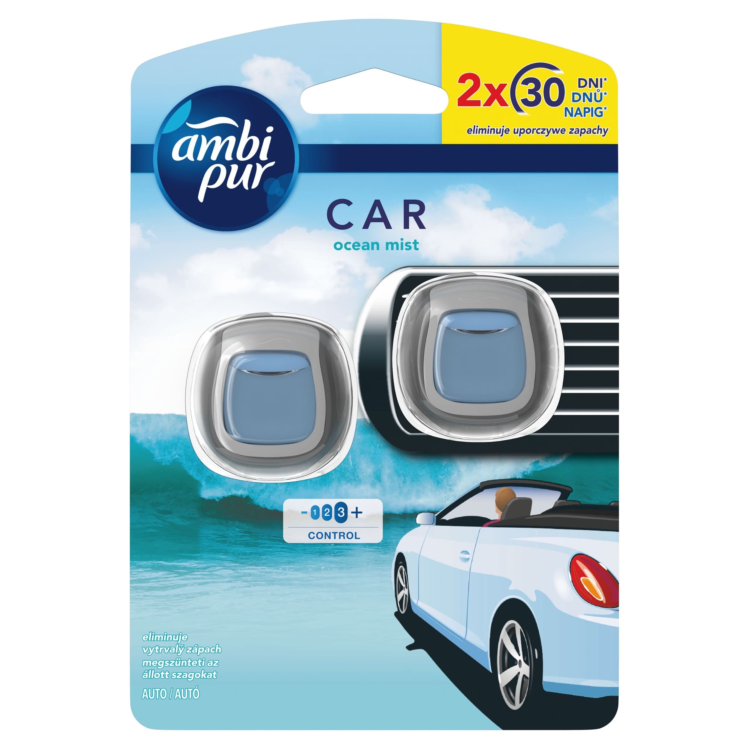 Ambi Pur Car Ocean Mist osvěžovač vzduchu do auta 2 ks