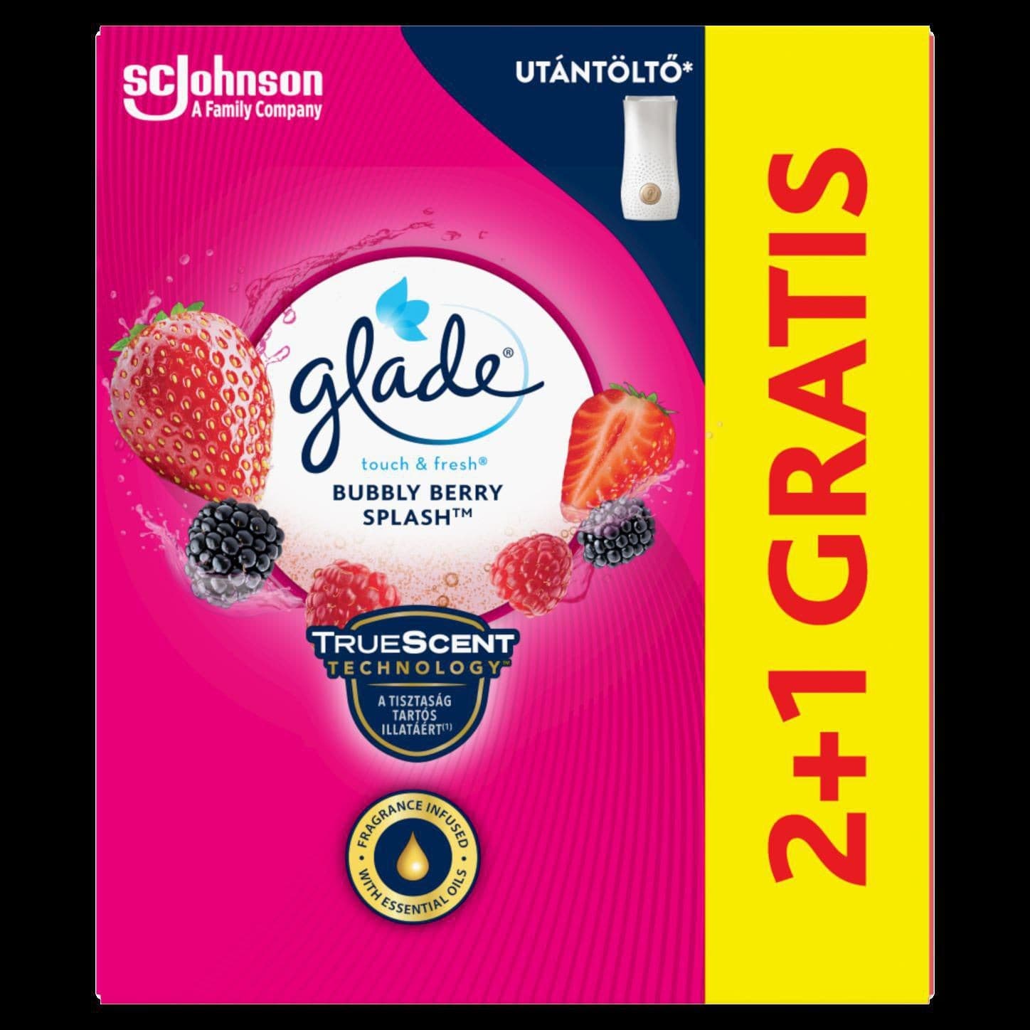 Glade Touch&Fresh Bubbly Berry náplň 3x10ml