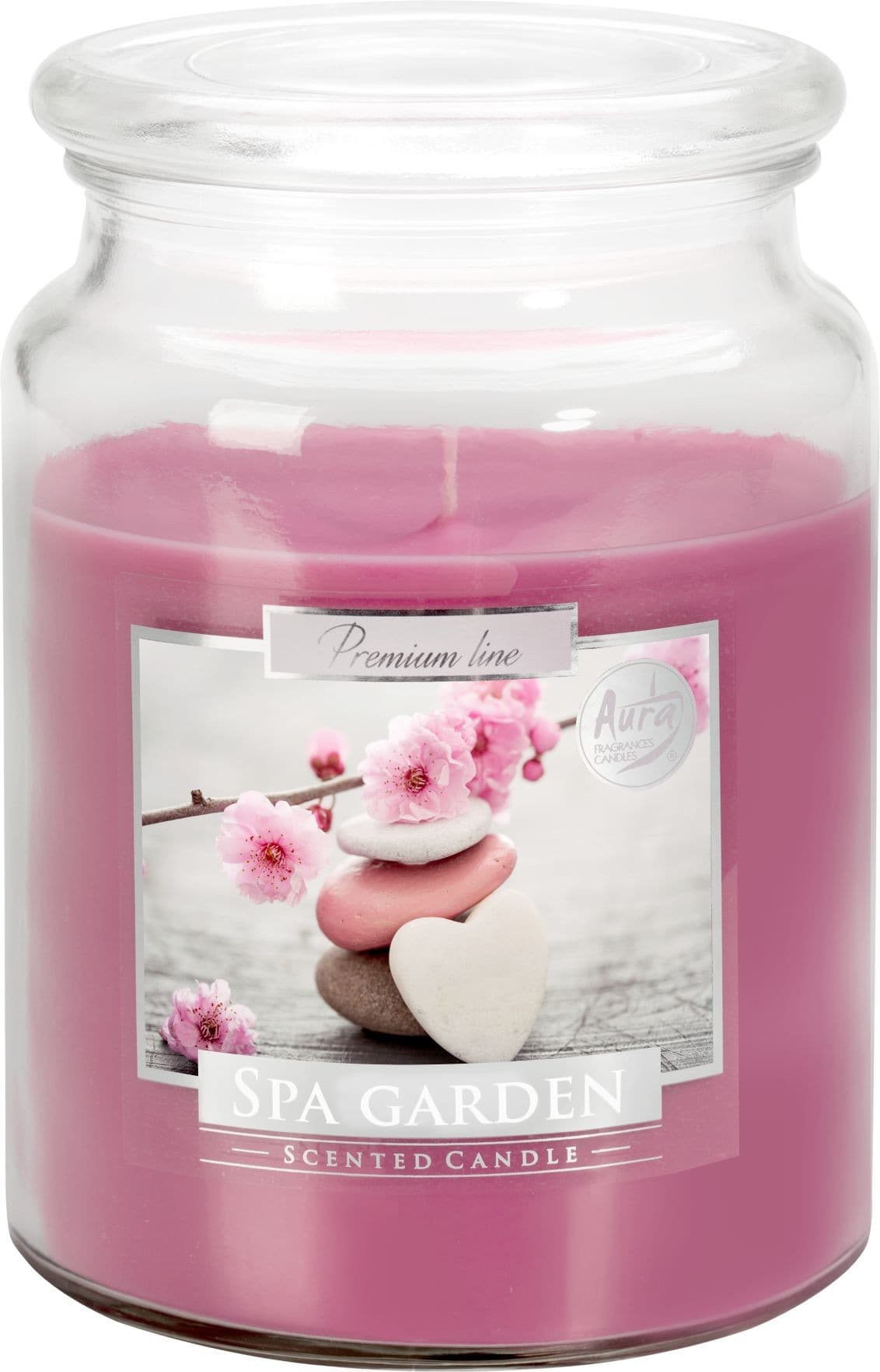 Aura Svíčka ve skle s víčkem Spa Garden