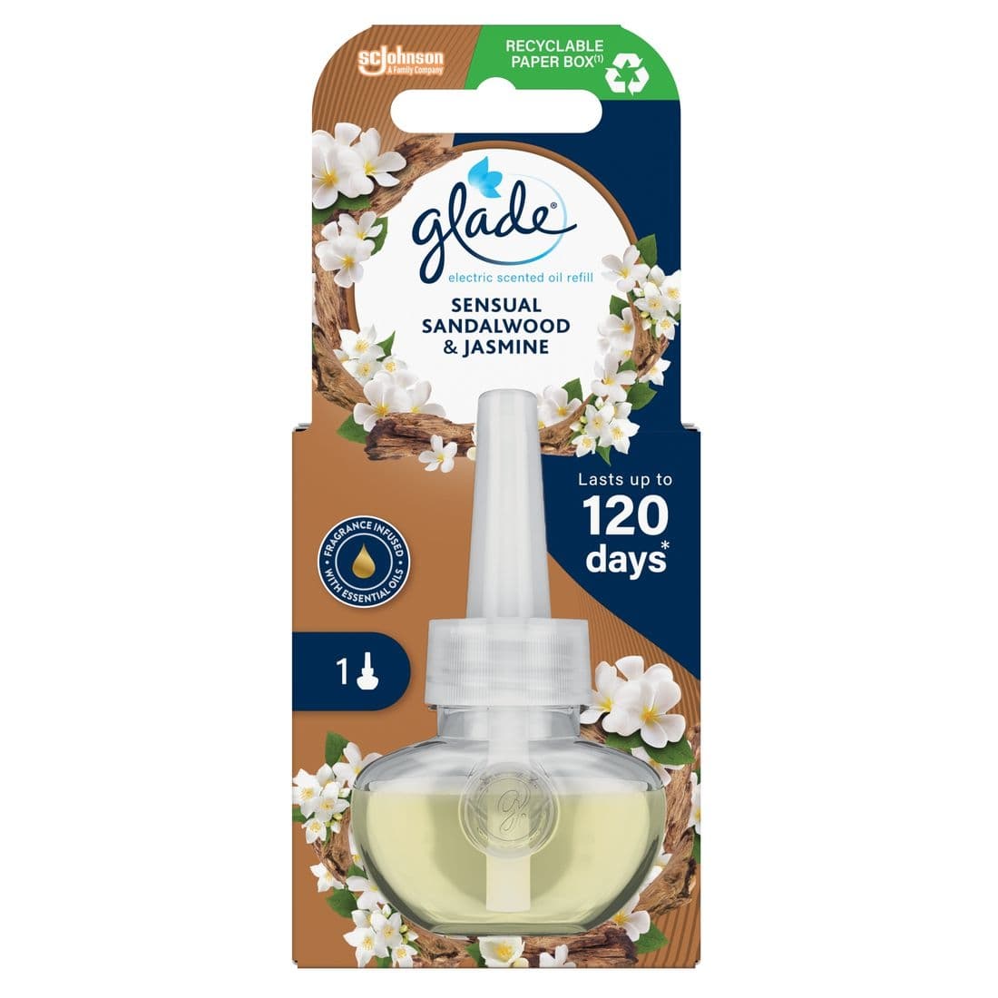 Glade electric náplň Santalové dřevo a jasmín 20ml