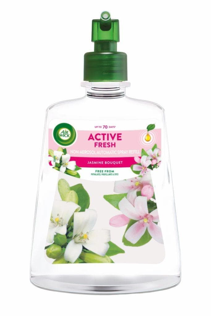 Air Wick Active Fresh náplň na vodní bázi do automatického difuzéru - Jasmínové květy 228 ml