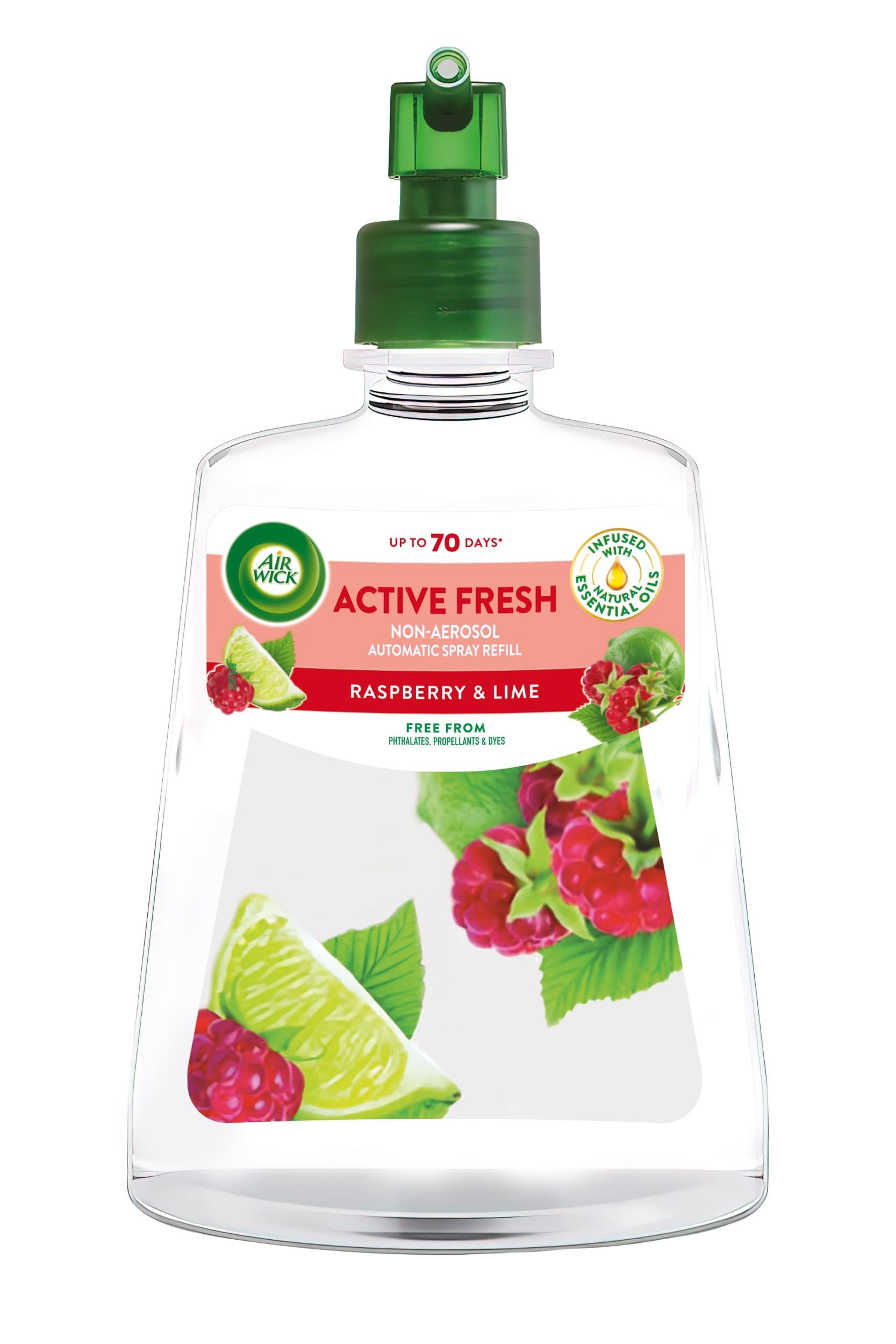 Air Wick Active Fresh náplň na vodní bázi do automatického difuzéru - Malina a Limetka 228ml