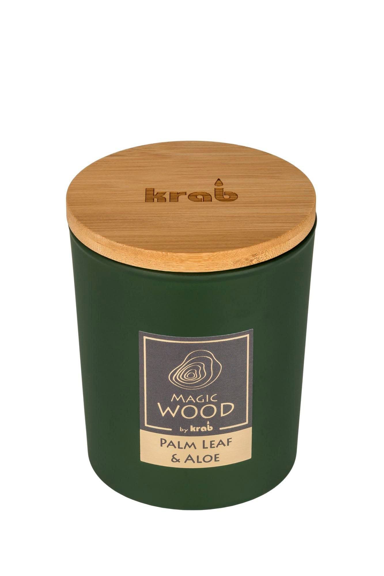 Krab Svíčka Magic Wood Palm Leaf & Aloe 300g