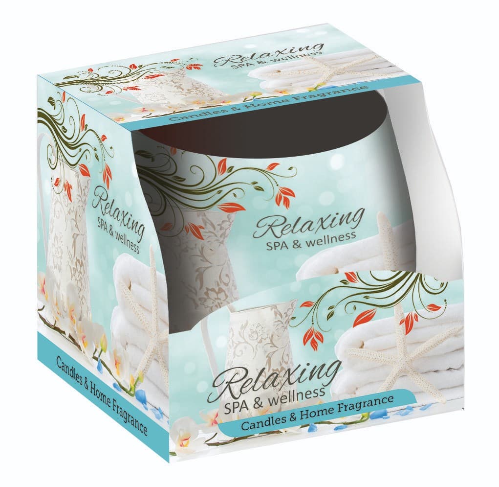 Svíčka vonná ve skle relaxing spa & wellness, 100g