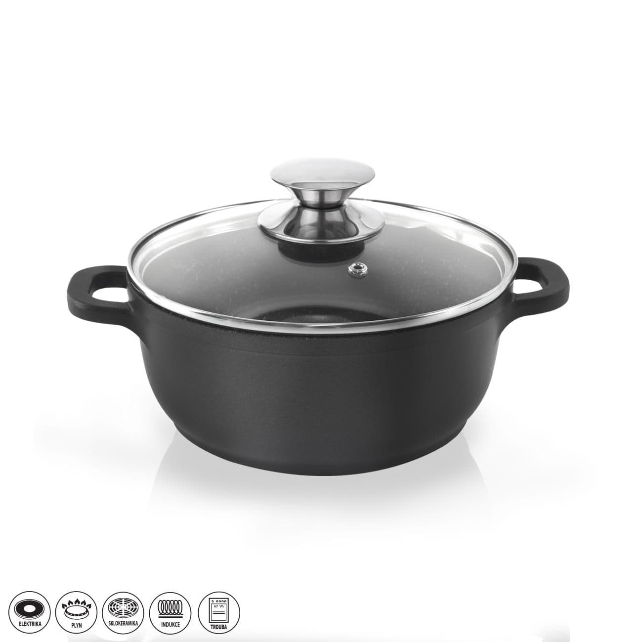 Orion Hrnec Grande pr. 16 cm skleněná poklice
