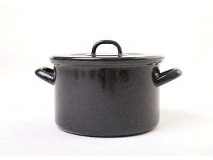 BERYL Hrnec s poklicí 16 cm 2 L černý