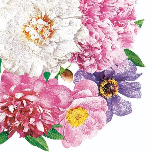 Ubrousky MAKI 33 x 33 cm bílá orchidej