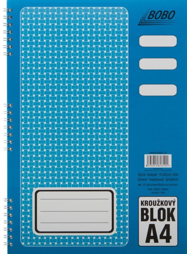 Kroužkový blok A4 čistý B.V. 1 ks