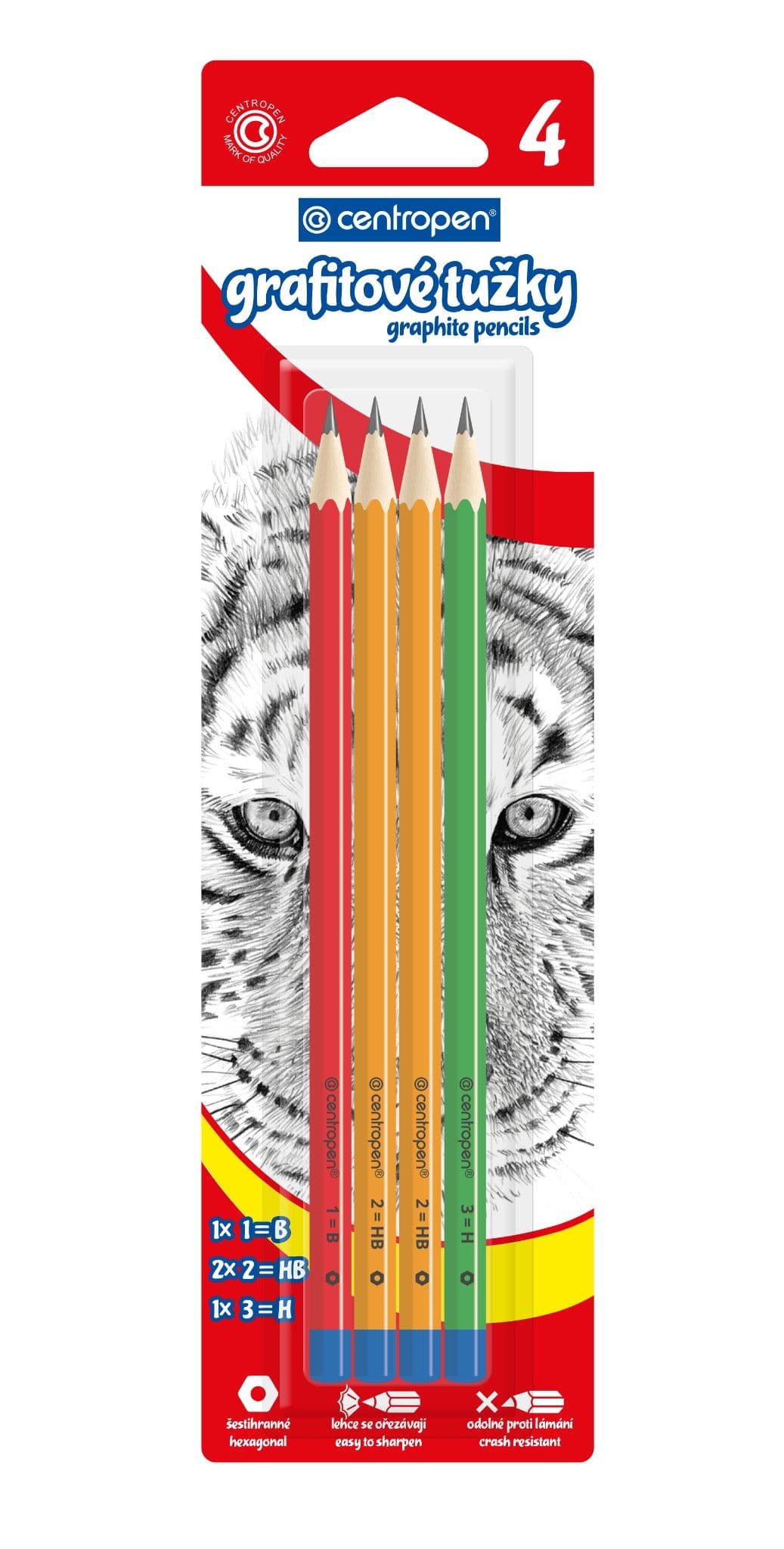Centropen Grafitové tužky 4 ks