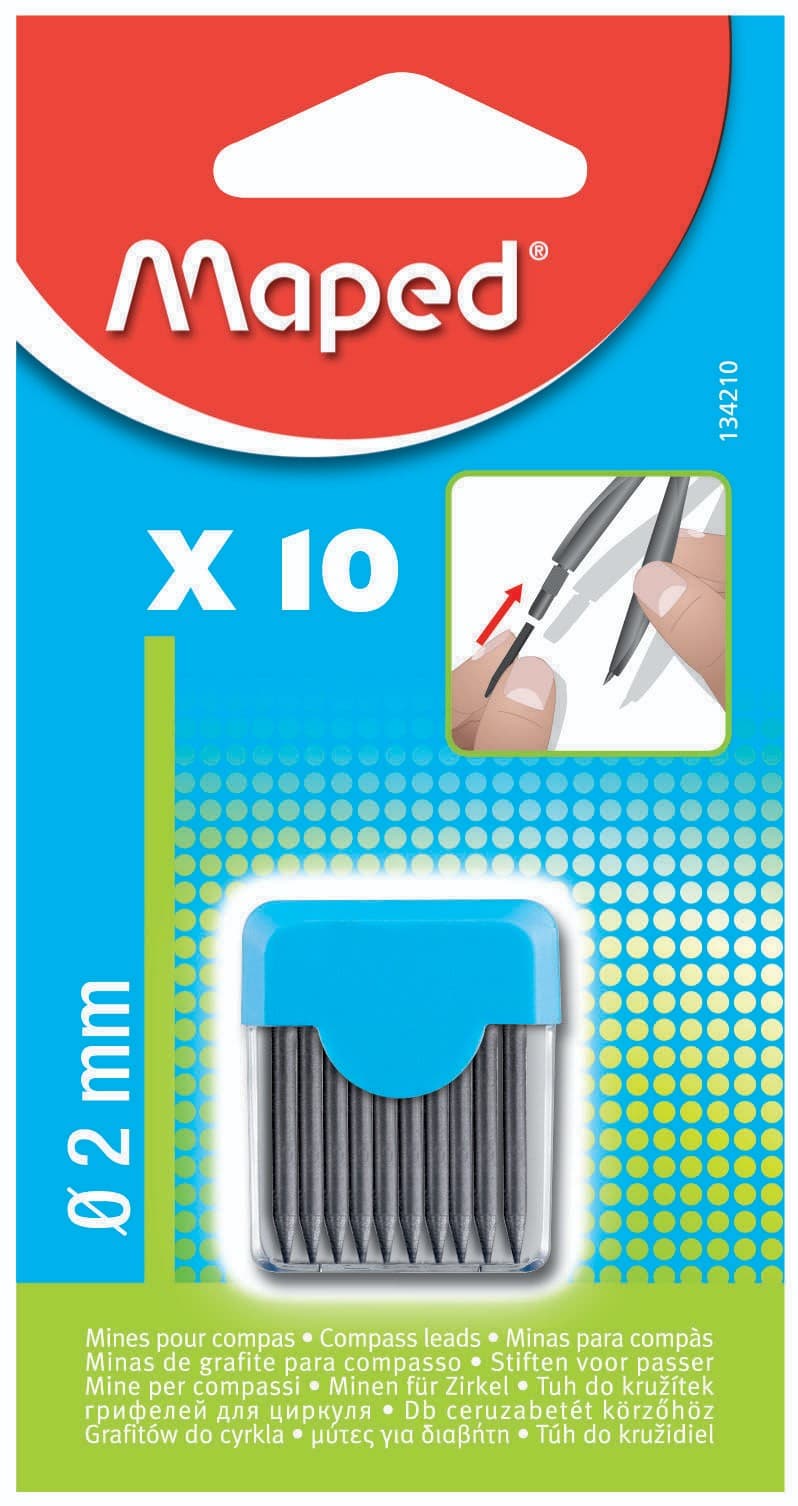 Maped Tuhy pro kružítka 2mm (1BL=10 tuh)
