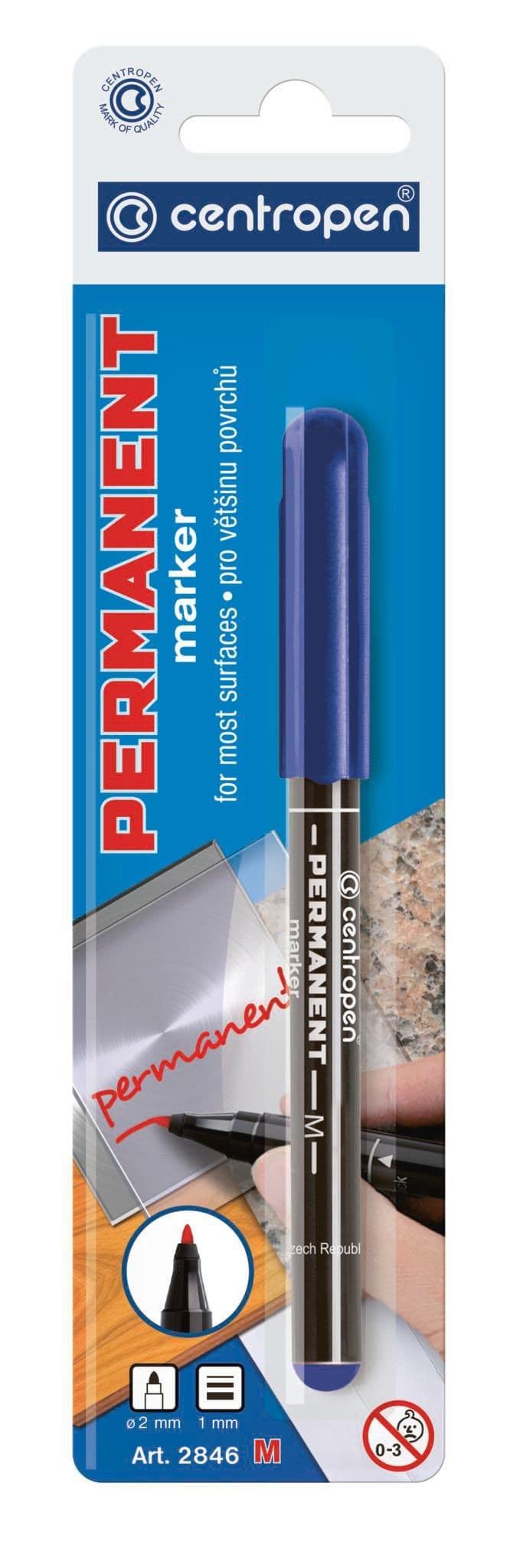 Centropen Popisovač 2846 permanent modrý 1 ks