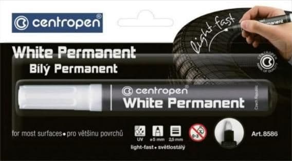 Centropen Značkovač 8586 permanent bílý 1 ks
