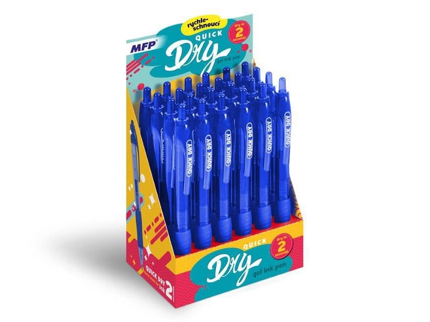 Pero gelové Quick dry modré