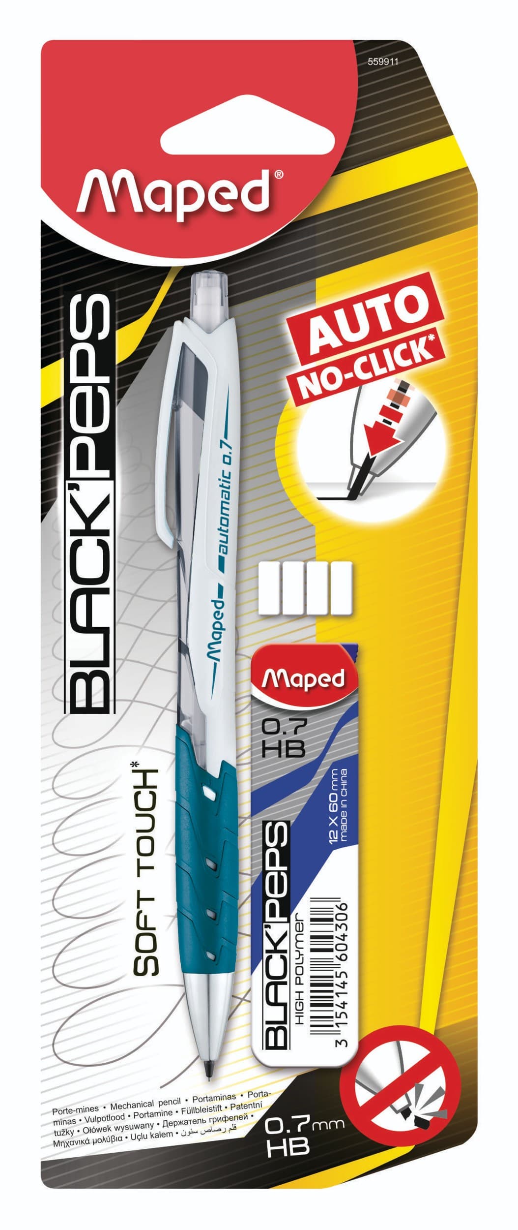 Maped Black´Peps Automatic 0,7mm + tuha
