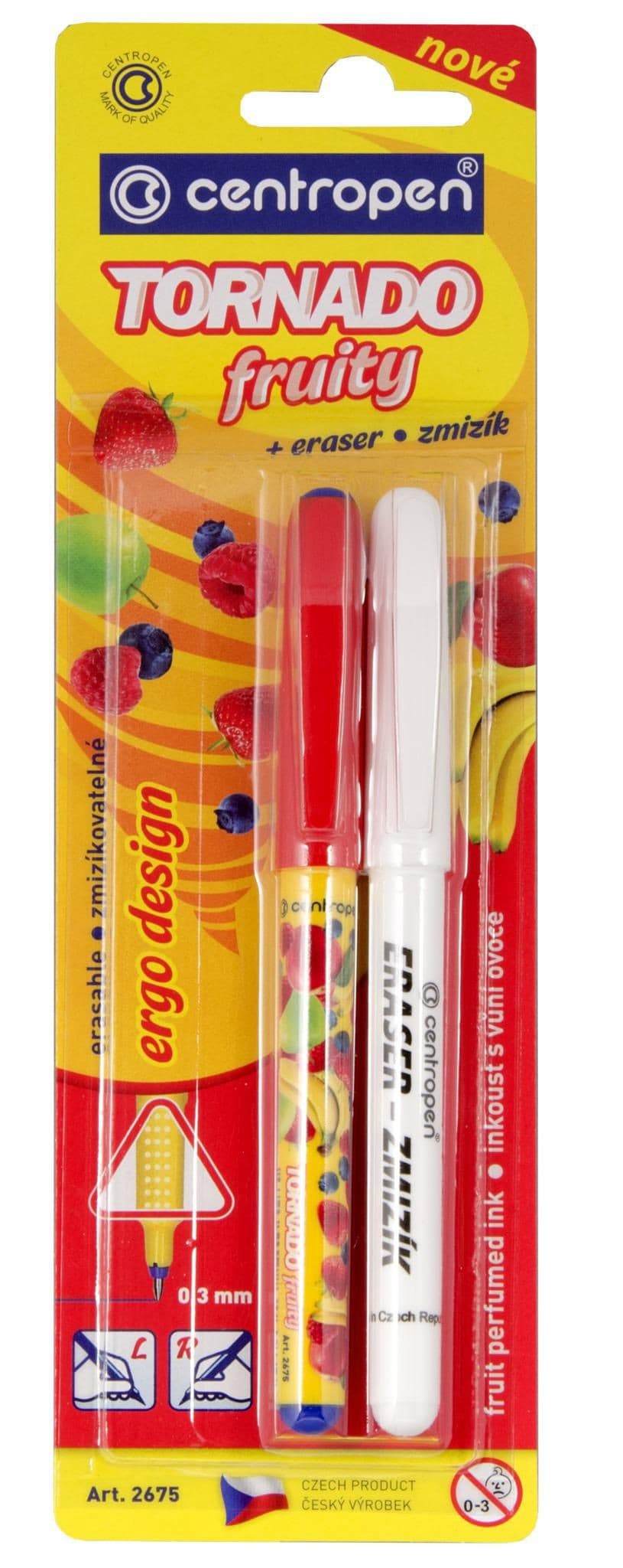 Centropen Roller Tornado fruity + zmizík 1 ks
