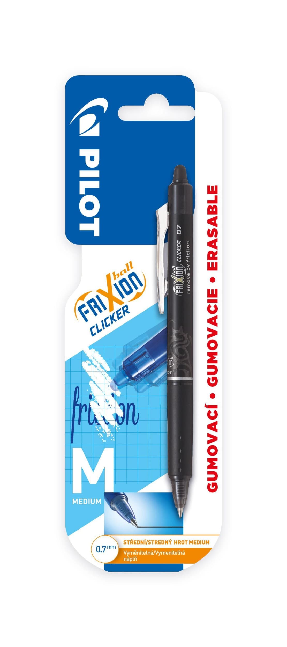 Pilot FriXion Clicker M 07 černý