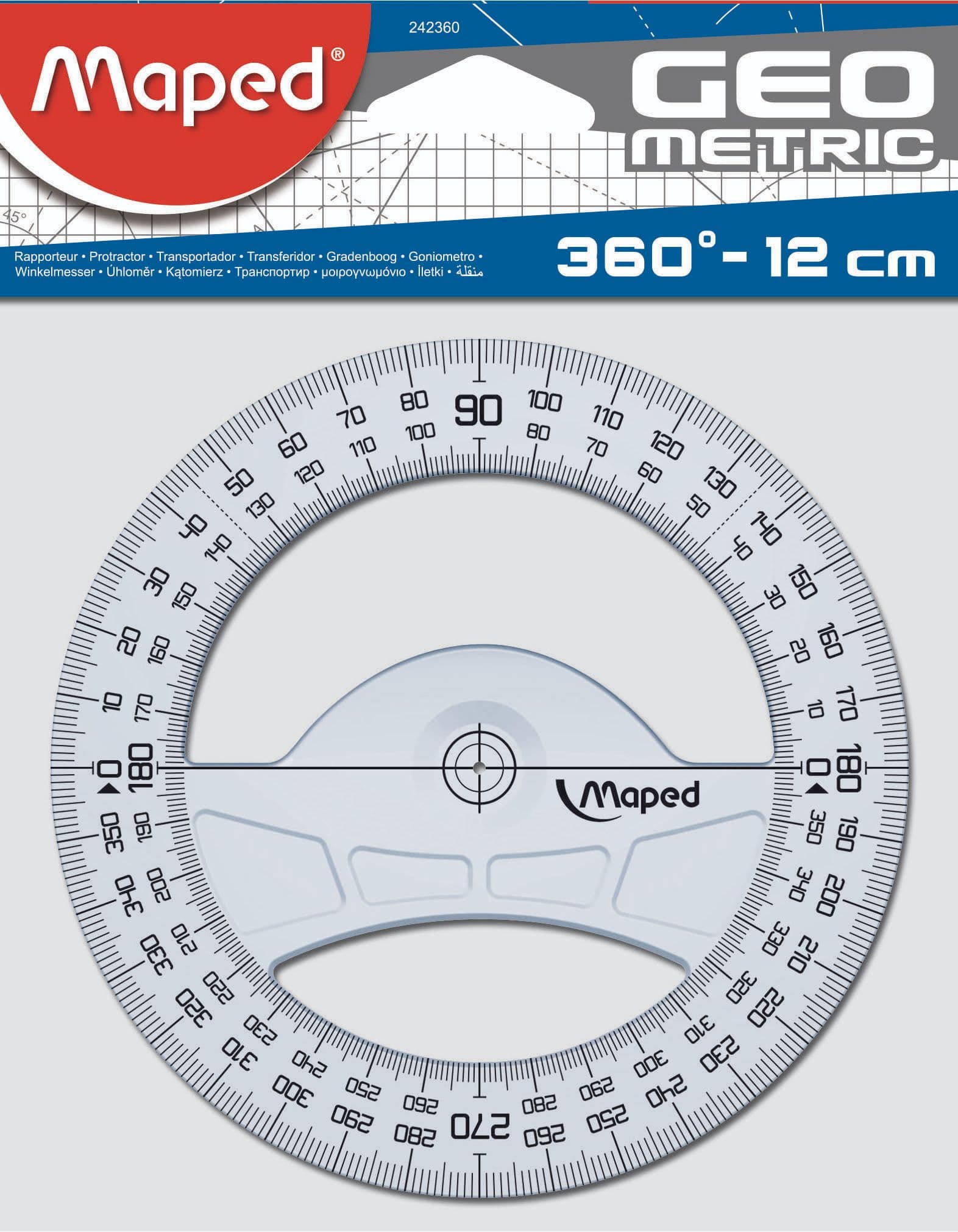 Maped Úhloměr Geometric 360°,prům.12cm