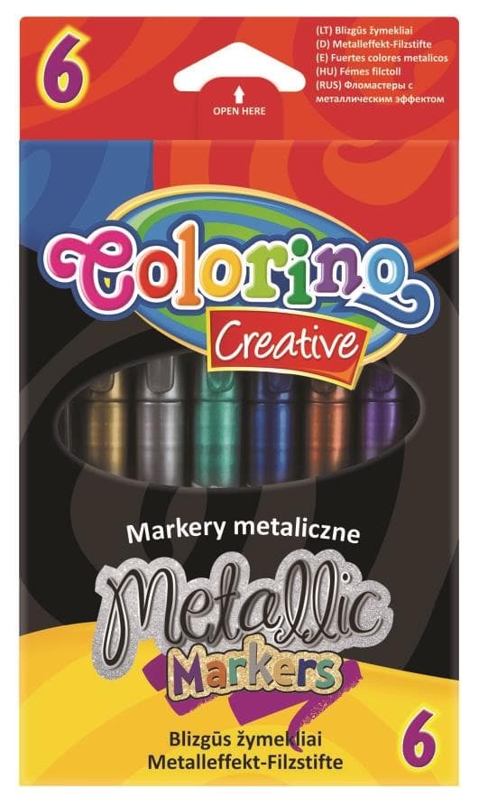 Colorino popisovače metalické, 6barev